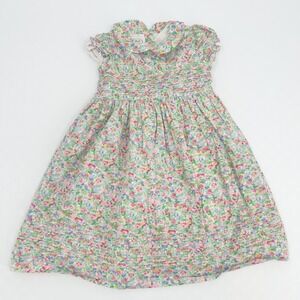 Talbots Kids Girls Vintage 90s Ditsy Floral Cotton Peter Pan Collar Dress Size 3